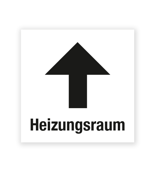 Demenzbeschilderung - Wegweiser Heizungsraum oben - MA-RP-11-2