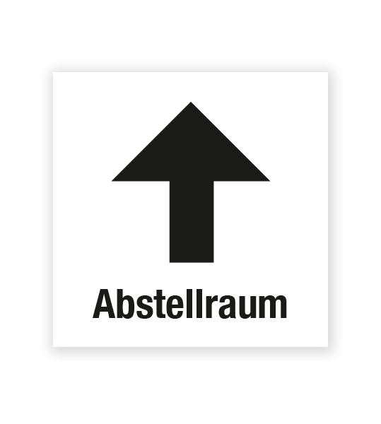 Demenzbeschilderung - Wegweiser Abstellraum oben - MA-RP-12-2