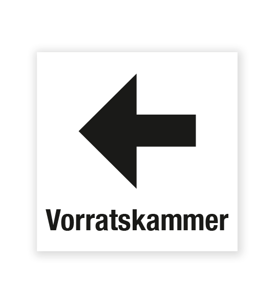 Demenzbeschilderung - Wegweiser Vorratskammer links - MA-RP-13-1