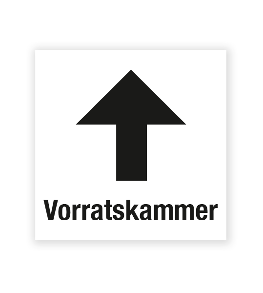 Demenzbeschilderung - Wegweiser Vorratskammer oben - MA-RP-13-2