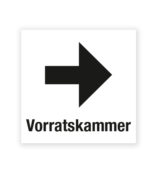 Demenzbeschilderung - Wegweiser Vorratskammer rechts - MA-RP-13-3