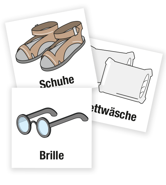 Demenzbeschilderung - 6.tlg Set zur Schlafzimmerbeschriftung - MA-SET-7