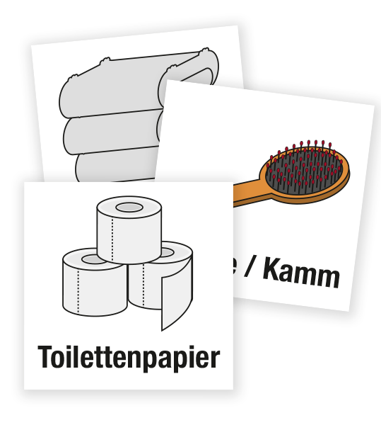 Demenzbeschilderung - 6.tlg Set zur Badezimmerbeschriftung - MA-SET-9