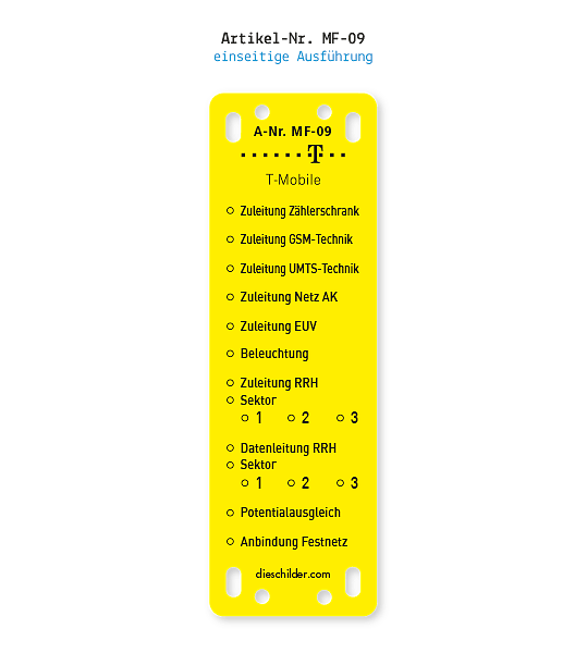 Kennzeichnung von Mobilfunkanlagen - Telekom MF-09