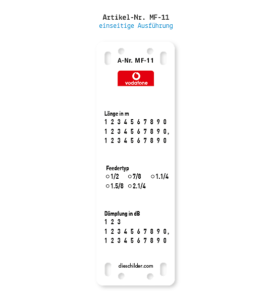 Kennzeichnung von Mobilfunkanlagen - Vodafone MF-11