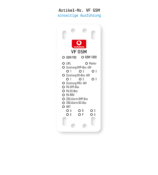 Kennzeichnung von Mobilfunkanlagen - Vodafone VF GSM