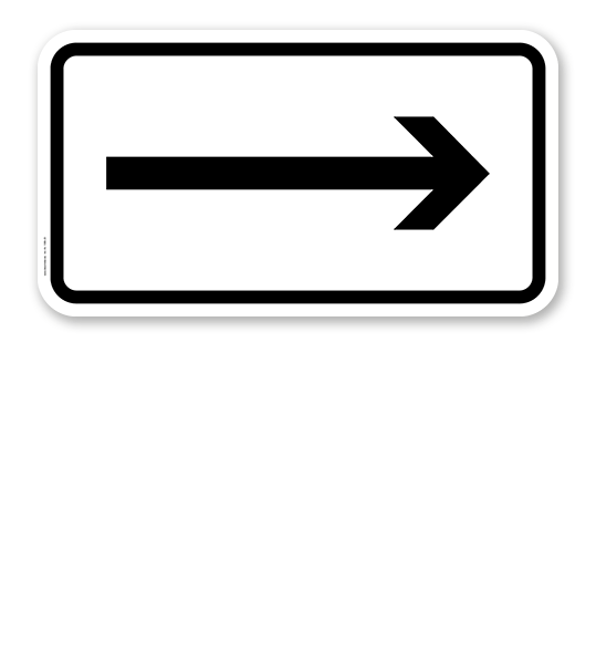 Zusatzschild Rechtsweisend – Verkehrsschild VZ 1000-20