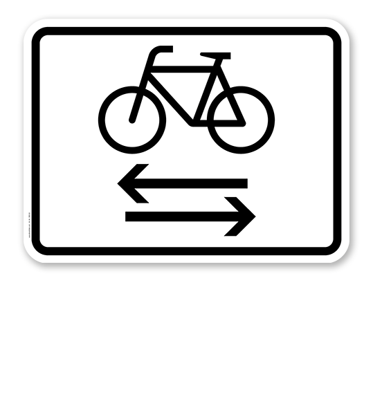 Zusatzschild Kreuzender Radverkehr von links und rechts – Verkehrsschild VZ 1000-32