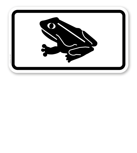 Zusatzschild Amphibienwanderung – Verkehrsschild VZ 1007-33
