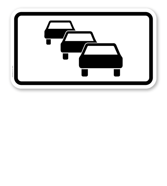 Zusatzschild Staugefahr – Verkehrsschild VZ 1007-32