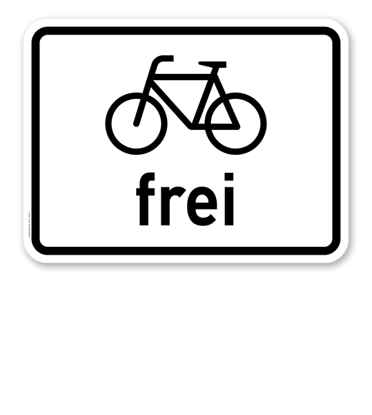 Zusatzschild Radfahrer frei – Verkehrsschild VZ 1022-10