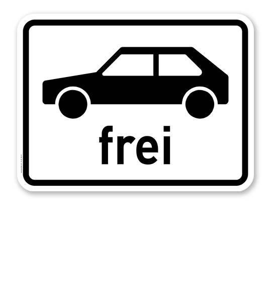 Zusatzschild Personenkraftwagen frei – Verkehrsschild VZ 1024-10