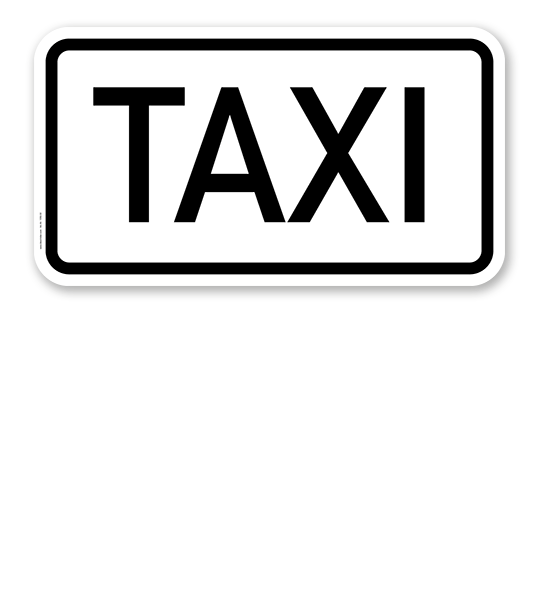 Zusatzschild Taxi – Verkehrsschild VZ 1050-30