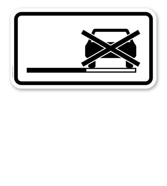 Zusatzschild Halteverbot auch auf dem Seitenstreifen – Verkehrsschild VZ 1060-31