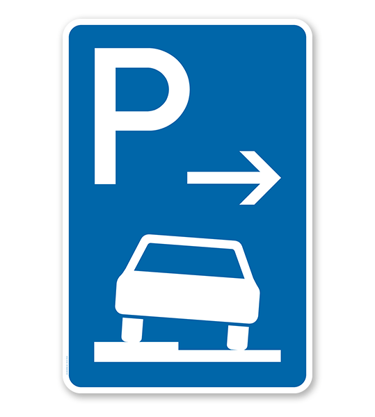 Parkplatzschild Parken halb auf Gehwegen - Ende - VZ 315-52