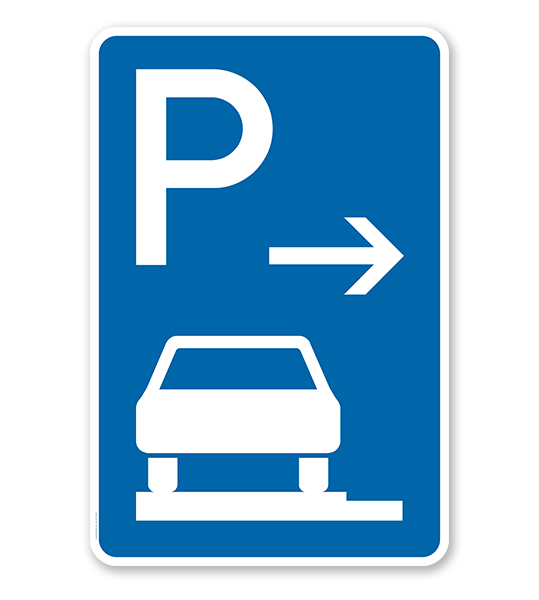 Parkplatzschild Parken ganz auf Gehwegen - Ende - VZ 315-62