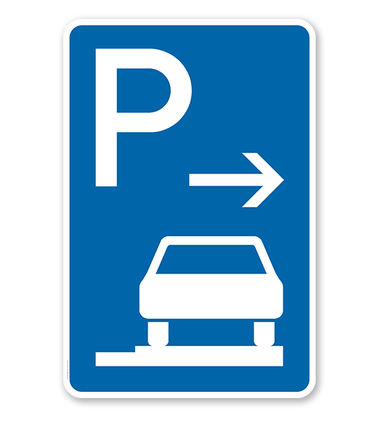 Parkplatzschild Parken ganz auf Gehwegen - Ende - VZ 315-67