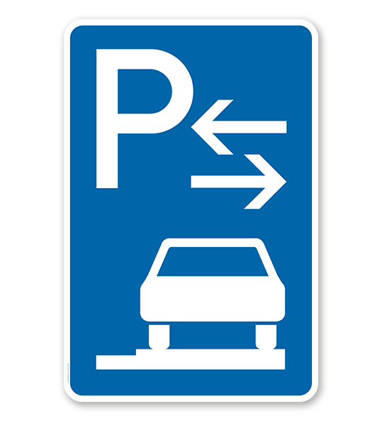 Parkplatzschild Parken ganz auf Gehwegen - Mitte - VZ 315-68