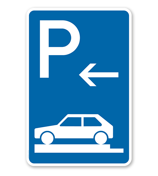 Parkplatzschild Parken ganz auf Gehwegen - Ende - VZ 315-82