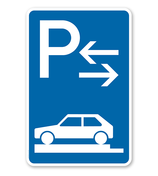 Parkplatzschild Parken ganz auf Gehwegen - Mitte - VZ 315-83