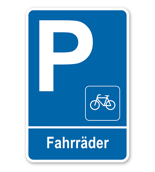 Parkplatzschild Fahrräder – P