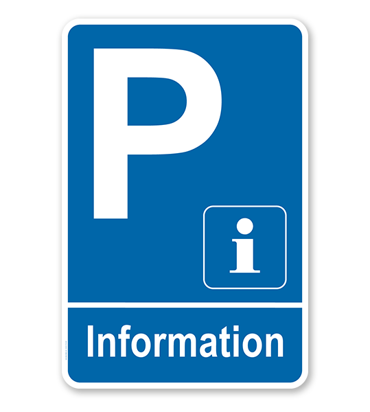 Parkplatzschild - Information – P