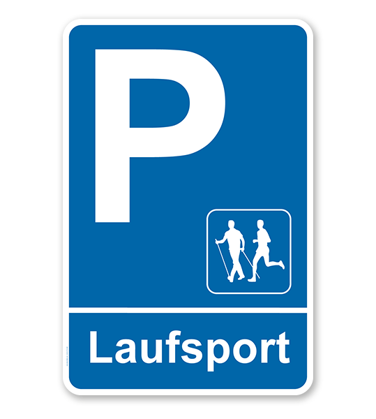 Parkplatzschild - Laufsport – P