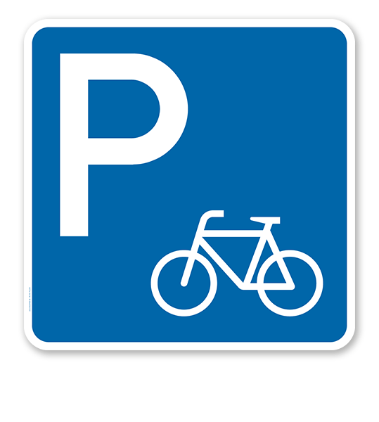 Parkplatzschild Fahrrad - quadratisch - P