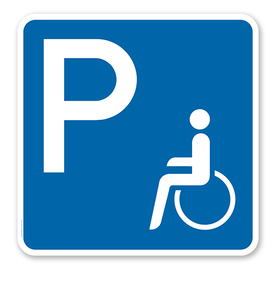 Parkplatzschild Behinderte - quadratisch - P