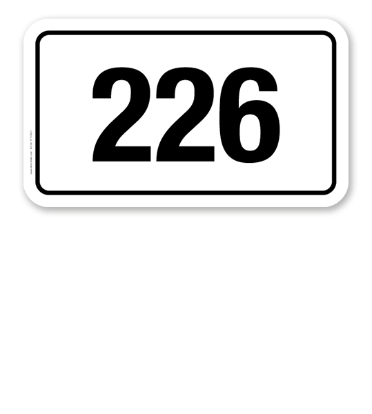 Parkplatzschild individuelle Platznummerierung - dreistellig – P