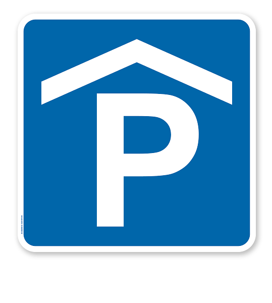 Parkplatzschild Parkhaus - Verkehrszeichen VZ 314-50 - quadratisch - P