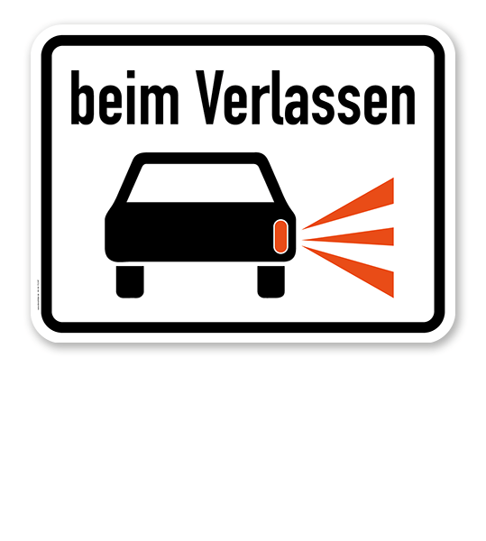 Zusatzschild Beim Verlassen des Kreisverkehrs Blinker setzen