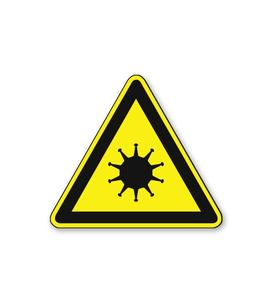 Hinweisschild Virus - SCH-WH-02