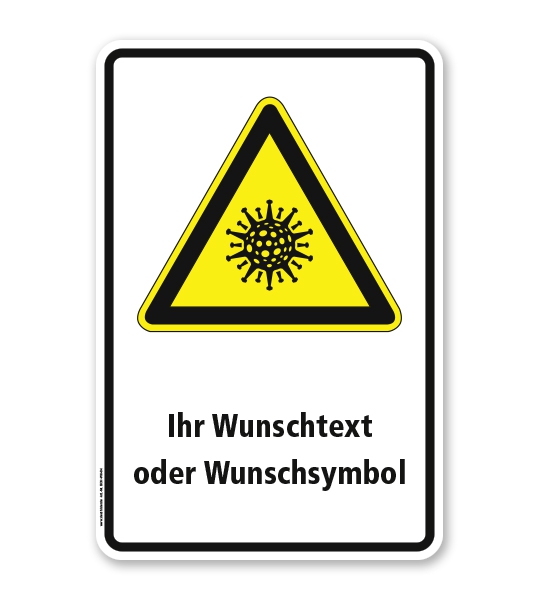 Hinweisschild Virus - SCH-WH-04