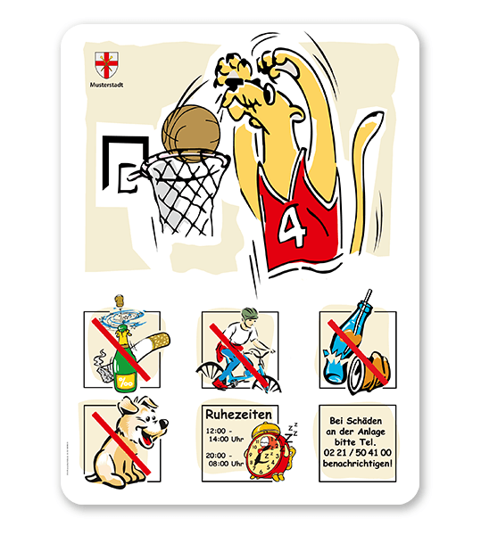 Spielplatzschild Basketball - Puma 6P - SHB