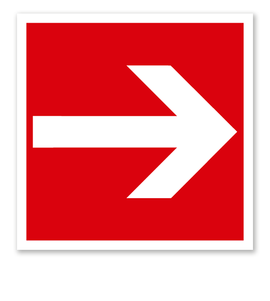 Brandschutzzeichen Richtungsangabe links/rechts nach ASR A 1.3 (2007), BGV A8 F 01