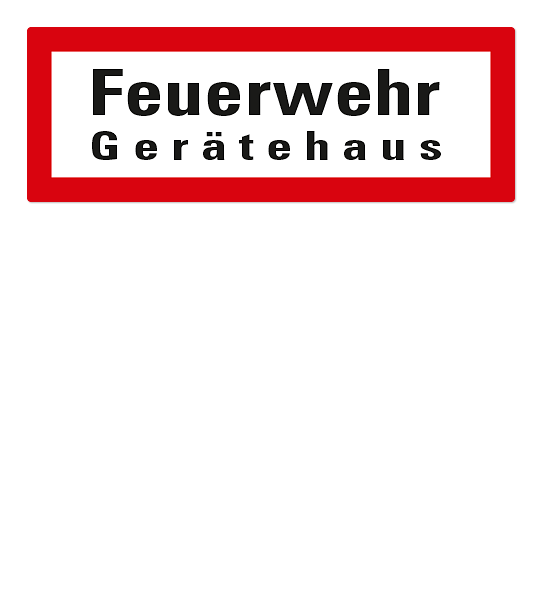 Brandschutzschild Feuerwehr Gerätehaus nach DIN 4066