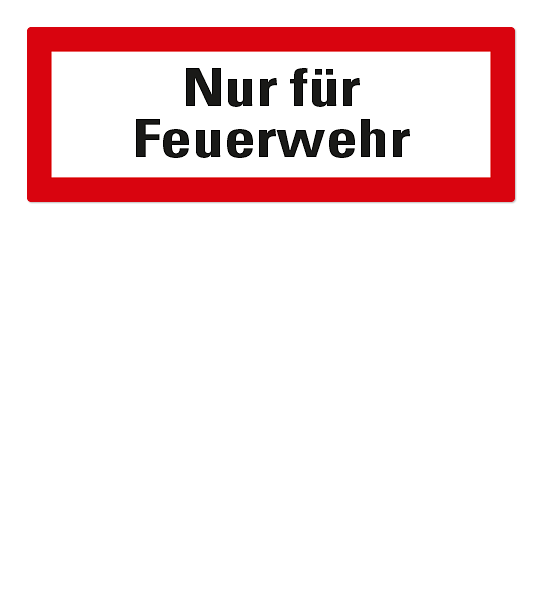 Brandschutzschild Nur für Feuerwehr nach DIN 4066