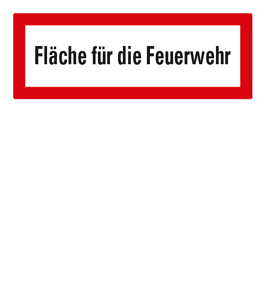 Brandschutzschild Fläche für die Feuerwehr nach DIN 4066