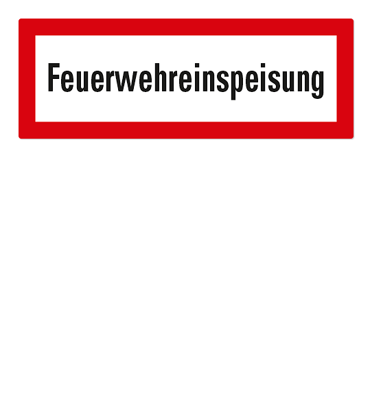 Brandschutzschild Feuerwehreinspeisung nach DIN 4066