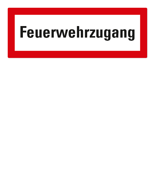 Brandschutzschild Feuerwehrzugang nach DIN 4066