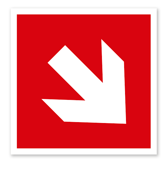 Brandschutzzeichen Richtungsangabe abwärts/aufwärts nach ISO 3864