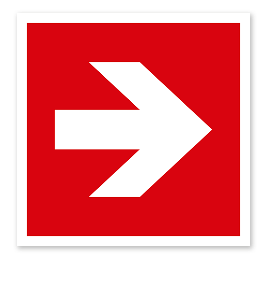 Brandschutzzeichen Richtungsangabe rechts/links nach ISO 3864