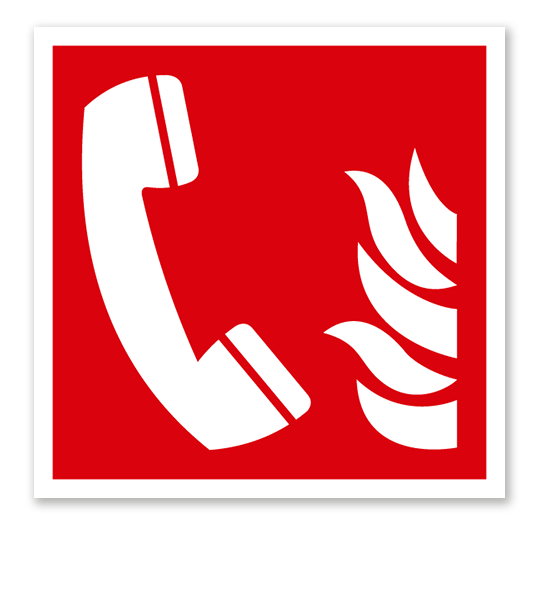 Brandschutzzeichen Brandmeldetelefon nach DIN EN ISO 7010 - F 006