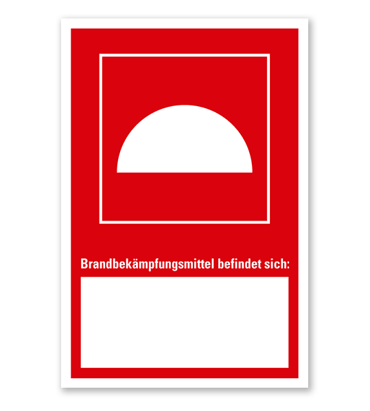 Brandbekämpfungsmittel - Angabe der Geräteposition - Kombi