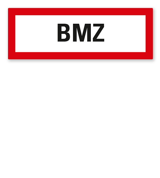 Brandschutzschild BMZ - Brandmeldezentrale nach DIN 4066