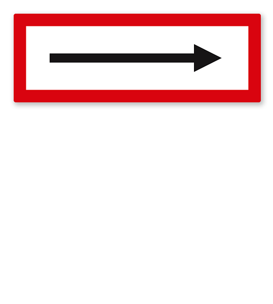 Brandschutzschild Richtungspfeil nach DIN 4066
