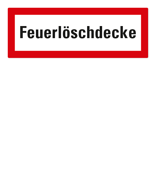Brandschutzschild Feuerlöschdecke nach DIN 4066