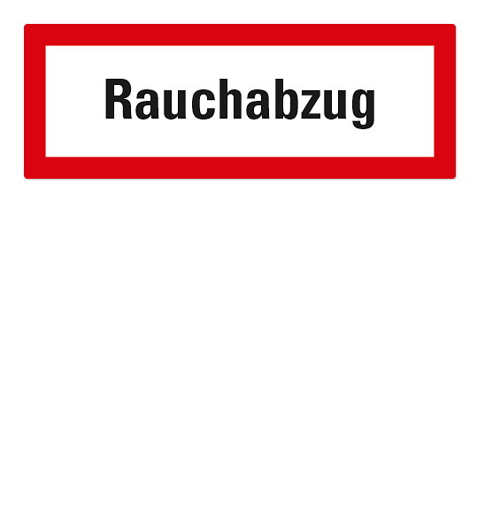 Brandschutzschild Rauchabzug nach DIN 4066