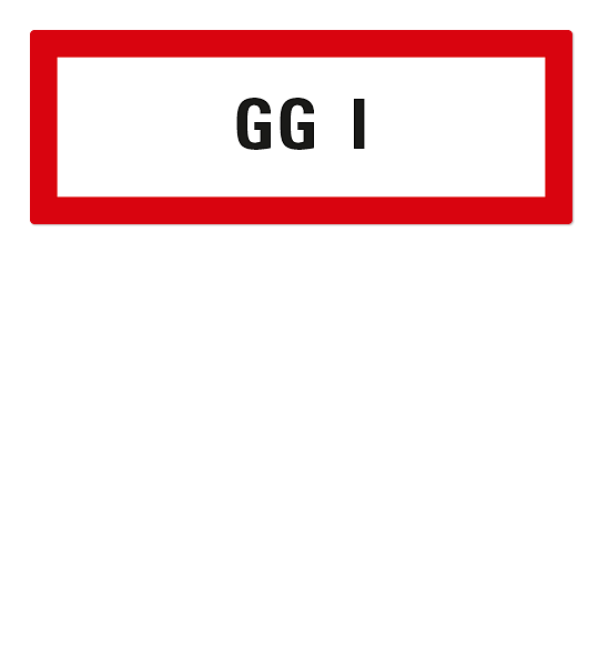 Brandschutzschild GG I nach DIN 4066